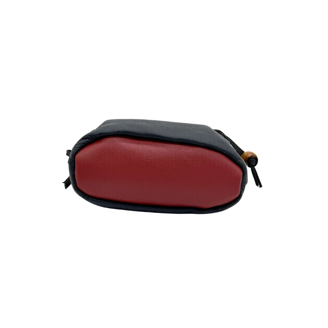 Visitor Logo Leather Tote Bag - Navy/Red