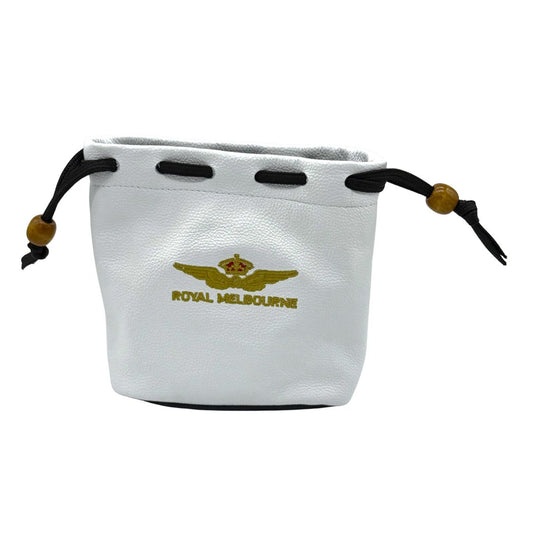 Leather Tote Bag - White/Navy