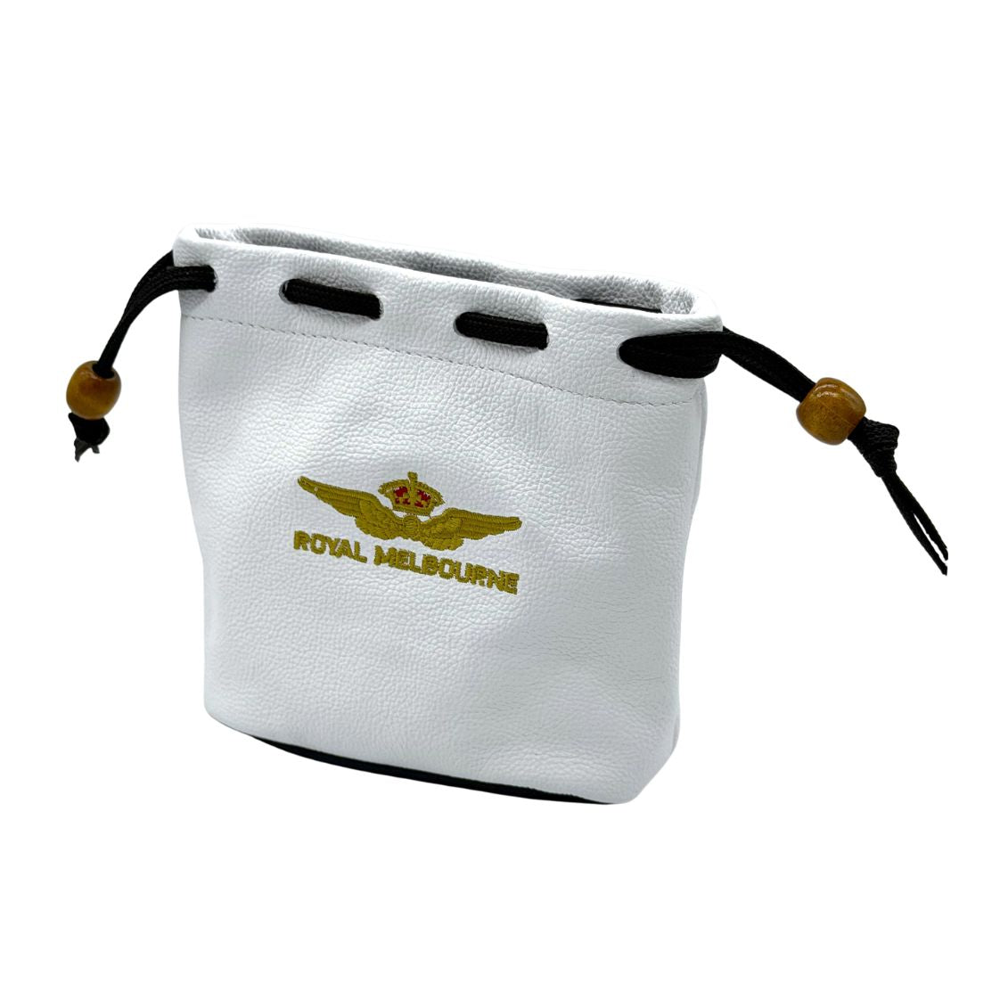 Leather Tote Bag - White/Navy