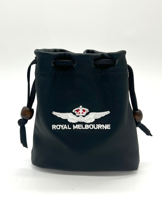 Visitor Logo Leather Tote Bag - Black/White