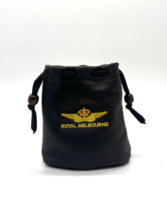 Visitor Logo Leather Tote Bag - Brown/Black