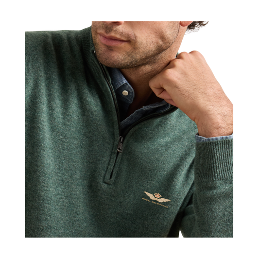 Royal Melbourne Peter Millar Cashmere 1/4 Zip - Green