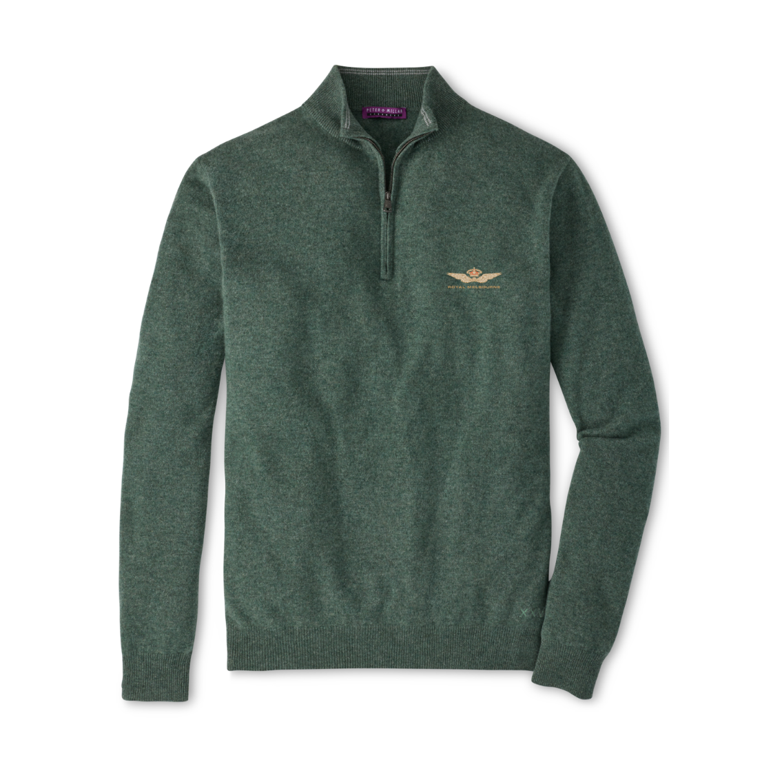 Royal Melbourne Peter Millar Cashmere 1/4 Zip - Green