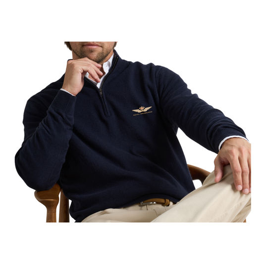 Royal Melbourne Peter Millar Cashmere 1/4 Zip - Navy