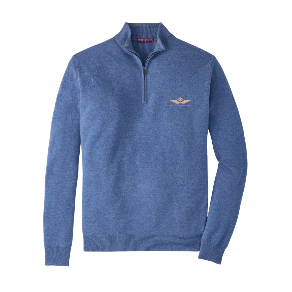 Royal Melbourne Peter Millar Cashmere 1/4 Zip - Pearl Blue