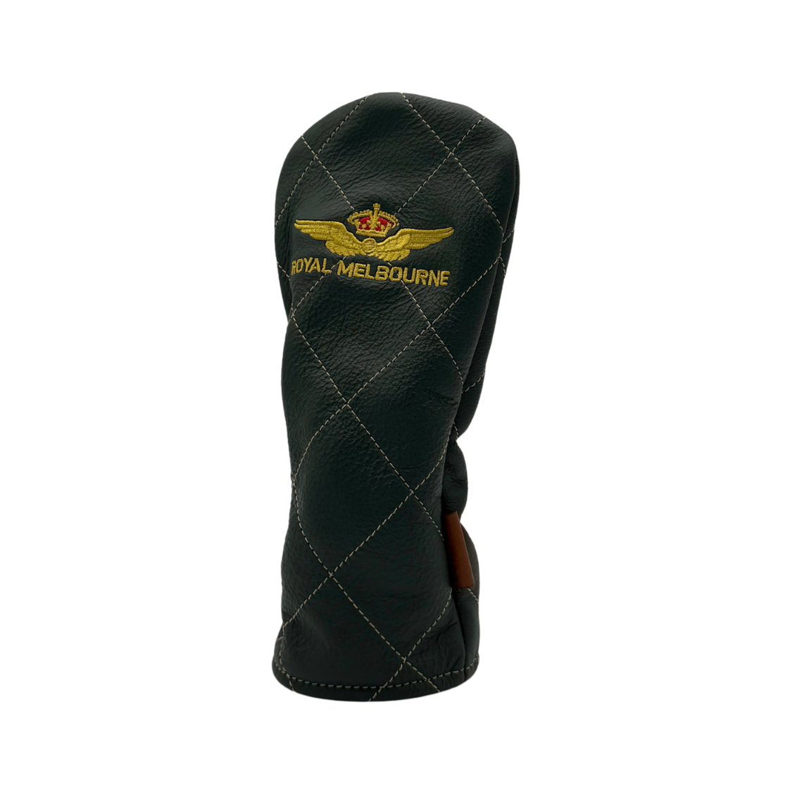 Royal Melbourne Leather Fairway Cover - Green/Yellow