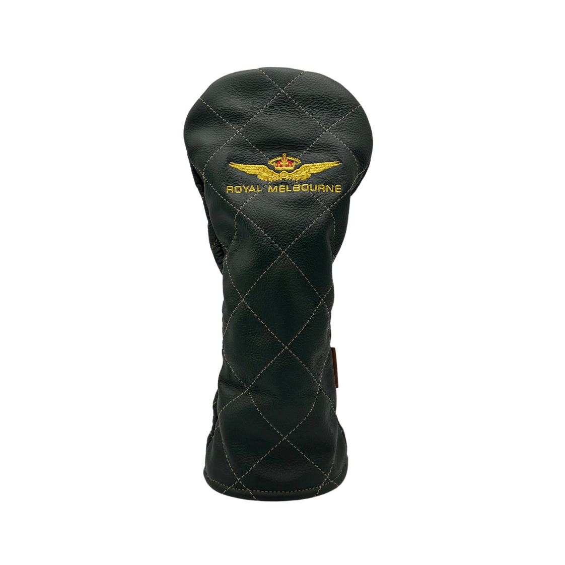 Royal Melbourne Leather Driver Cover - Green/Yellow