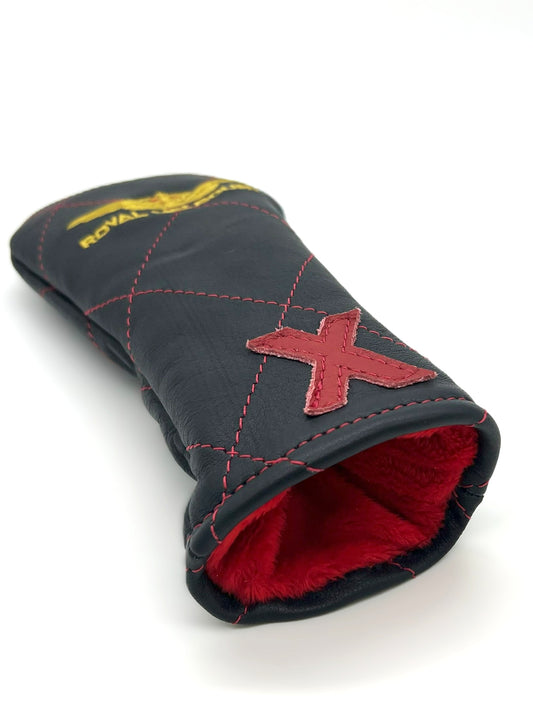 Leather Hybrid Cover - Navy/Red Diamond