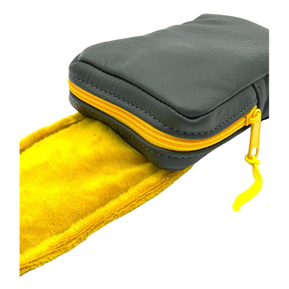 Leather Rangefinder Cover - Green/Gold