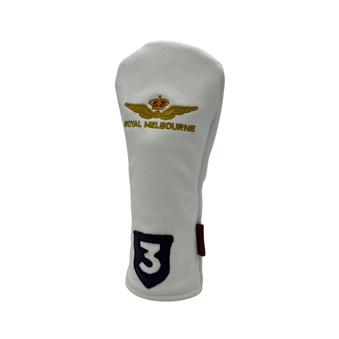 Royal Melbourne Leather Fairway Cover - White