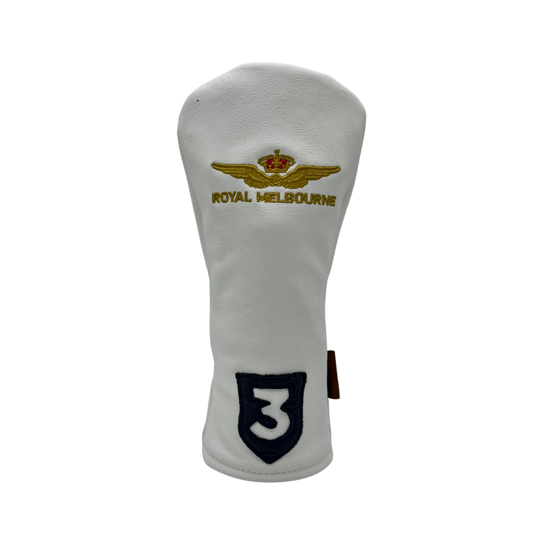 Royal Melbourne Leather Fairway Cover - White