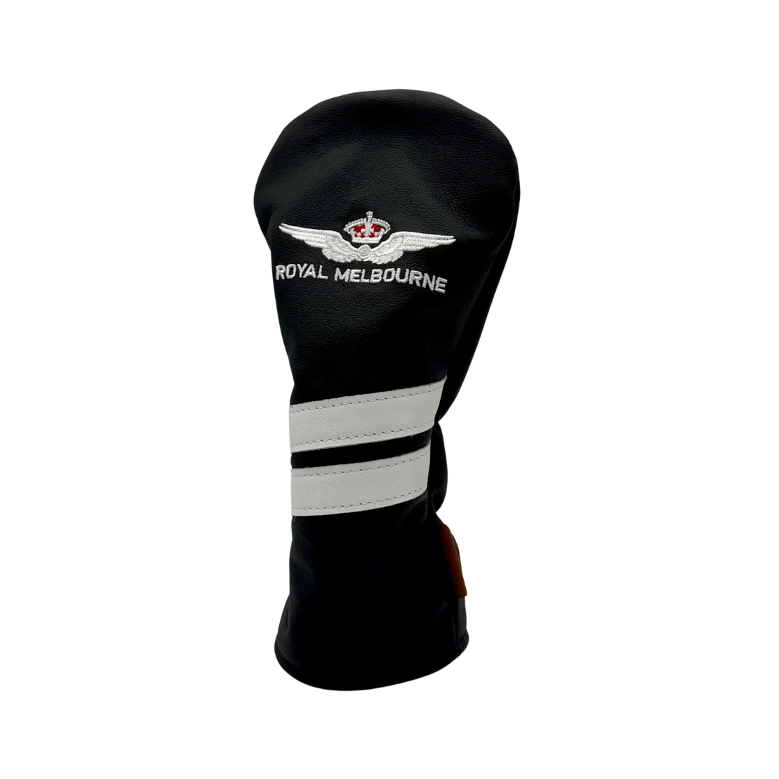 Royal Melbourne Leather Fairway Cover - Black/White