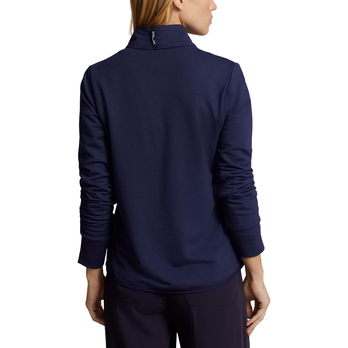 RLX Ralph Lauren Women's Hybrid Performance Full-Zip Jacket With Royal Melbourne Logo- French Navy